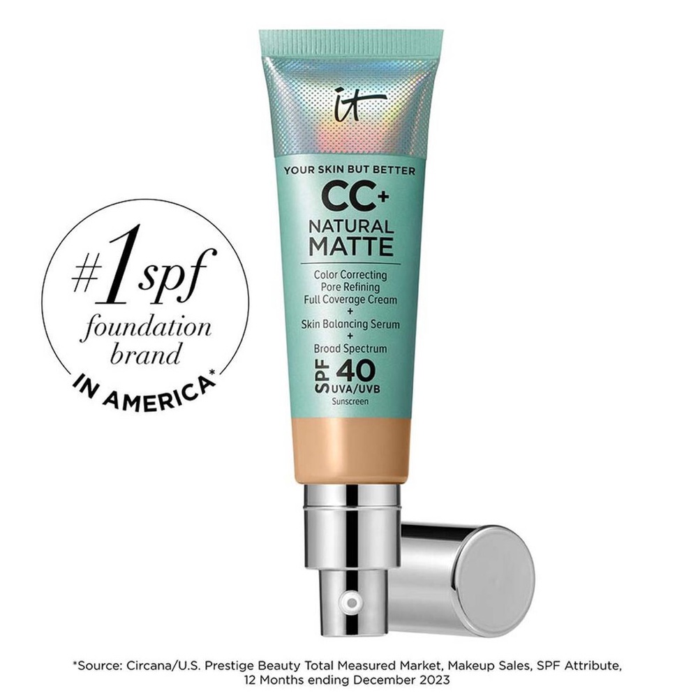 New Unopened CC+ Cream Natural Matte Foundation with SPF 40, Medium Tan
